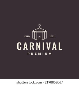 carnival tent circus hipster logo