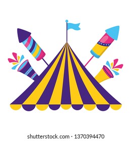 carnival tent flag rockets
