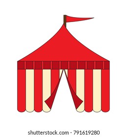 Carnival tent on a white background, Vector illustration