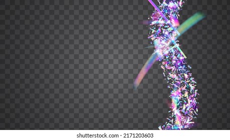 Karnevalsttextur. Cristal-Hintergrund. Helle Kunst. Metall feiert Dekoration. Geburtstag funkelt. Digitale Folie. Party-Gefängnis. Purple Blur Glitter. Blauer Karneval-Textur