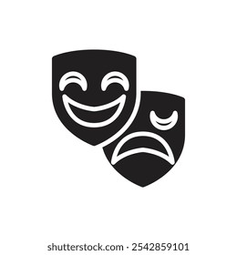 Carnival Theater Filled Icon Vector Illustration