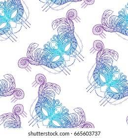 Carnival theatre mask. Pattern design 