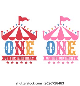 Carnival Theme First Birthday Photo Bunting