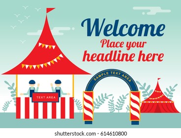 Carnival theme poster design with background art