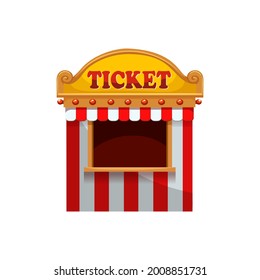 Carnival Ticket Booth Tent. Vector Illustration