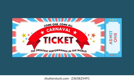 Carnival ticket, high quality vector