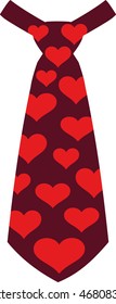 Carnival tie with hearts