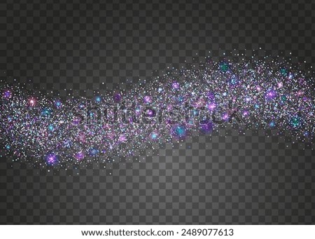 Carnival Tinsel. 3d Pattern. Cristal Ribbon. Modern Poster. Unicorn Background. Pink Glare Glitter. Carnaval Effect. Laser Colourful Cristals. Purple Carnival Tinsel