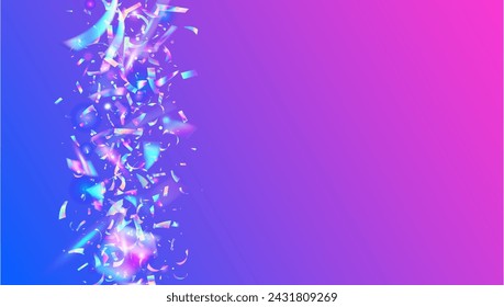 Carnival Tinsel. Glare Texture. Modern Design. Falling Banner. Carnaval Serpentine. Unicorn Effect. Laser Isolated Explosion. Pink Light Burst. Purple Carnival Tinsel