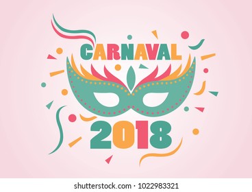 Carnival Title with Colorful Confetti. Decorative Carnival Background vector for Banner and Poster