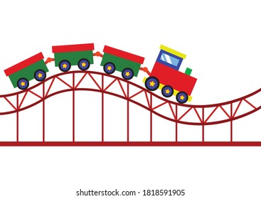 Carnival Train Cartoon. Vector Illustration of Carnival Train 