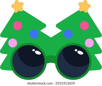 Carnival Tree Glasses For Purim Vector Illustration