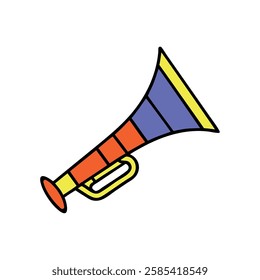 Carnival trumpet music vector illustration