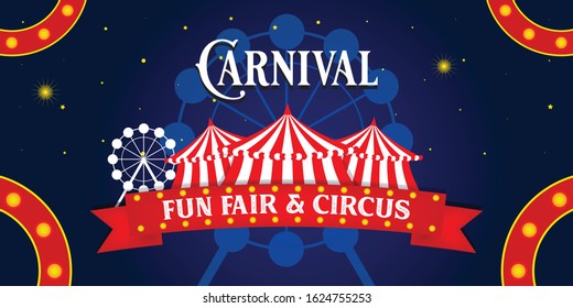 carnival vector fun fair circus background