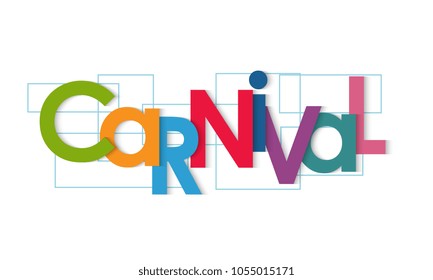 Carnival vector letters