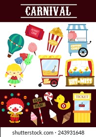 Carnival vector set