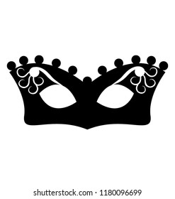 
Carnival venetian mask on isolated white background 
