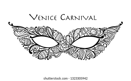 Carnival venetian mask ornamental for your design