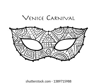 Carnival venetian mask ornamental for your design