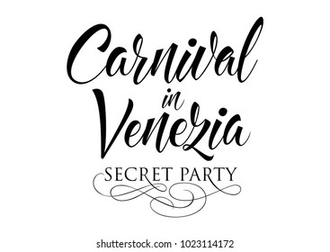 Carnival in Venezia lettering