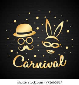 Carnival - vintage poster. Vector.	
