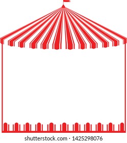 carnivals frame with a circus tent on top, vector eps 10