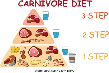 carnivore diet pyramid food diagram,  high healthy fat