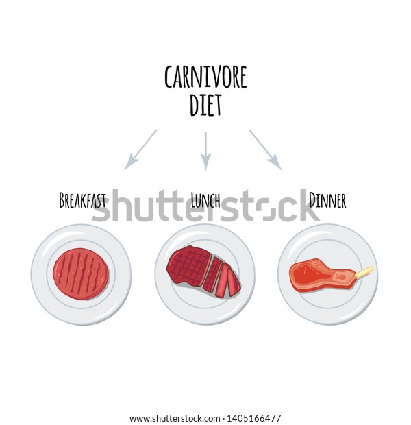 Carnivore Diet Scheme Example Menu Different Stock Vector (Royalty Free ...