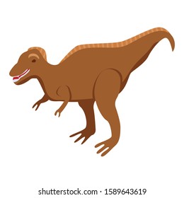 Carnivore dinosaur icon. Isometric of carnivore dinosaur vector icon for web design isolated on white background