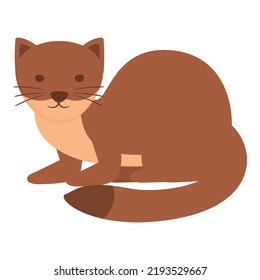 Carnivore weasel icon cartoon vector. Cute animal. Mammal pet