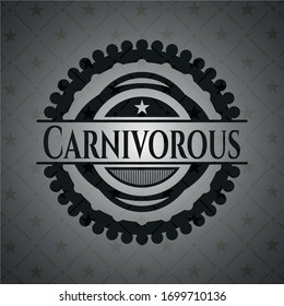 emblema negro carnívoro. Vintage. Ilustración vectorial. Detallado.