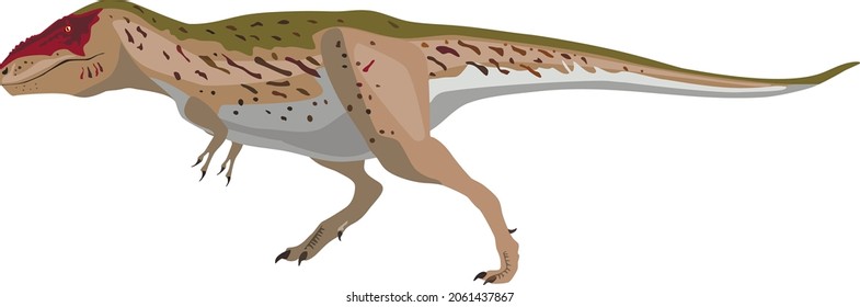Fleischfresser Dinosaurier Tarbosaurus. Vektorgrafik