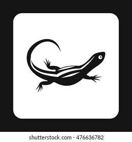 Carnivorous lizard icon in simple style isolated on white background. Reptiles symbol
