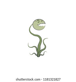 carnivorous plant cartoon icon. Element of Jurassic period icon for mobile concept and web apps. Color cartoon carnivorous plant icon can be used for web and mobile