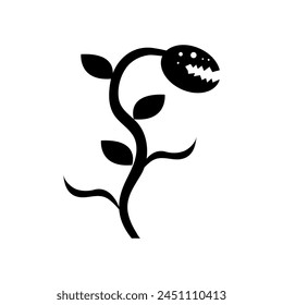 carnivorous plant icon, vector flat trendy style illustration on white background..eps