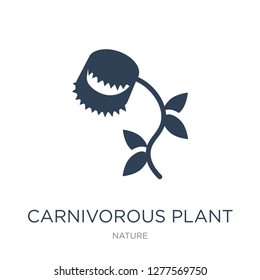 carnivorous plant icon vector on white background, carnivorous plant trendy filled icons from Nature collection, carnivorous plant vector illustration