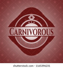 Carnivorous red emblem. Retro