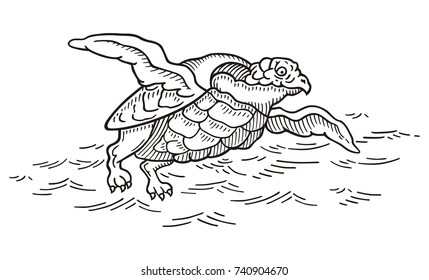 Carnivorous Sea Monster vector