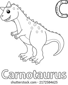 Carnotaurus Alphabet Dinosaur ABC Coloring Page C