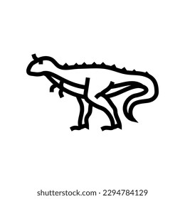 carnotaurus dinosaur animal line icon vector. carnotaurus dinosaur animal sign. isolated contour symbol black illustration