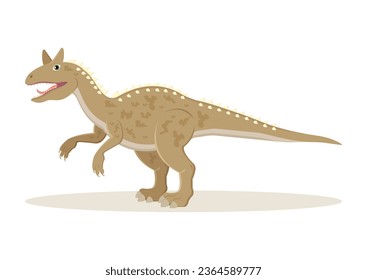 Carnotaurus Dinosaur Cartoon Character Vector Illustration