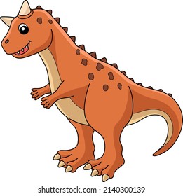 Carnotaurus Dinosaur Cartoon Colored Clipart