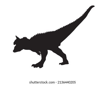 Carnotaurus Dinosaur On Isolated Background Stock Vector (Royalty Free ...