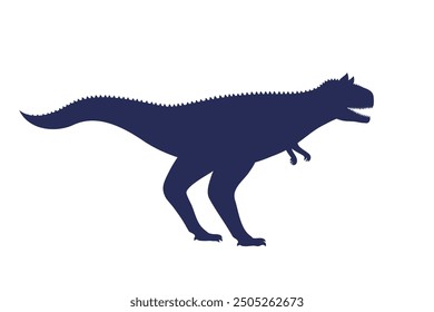 Carnotaurus, dinosaur on white, vector