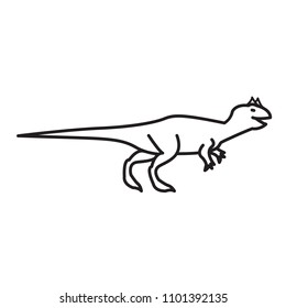 Carnotaurus thin line icon. Vector outline icon.