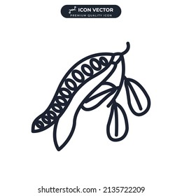 carob icon symbol template for graphic and web design collection logo vector illustration