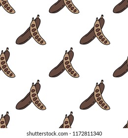 carob seamless doodle pattern