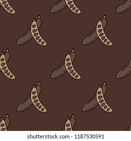 carob seamless doodle pattern