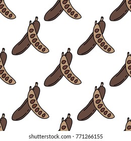 carob seamless doodle pattern