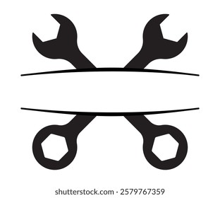 The carob wrench. Service. Tools. Logo. Vector. Illustration